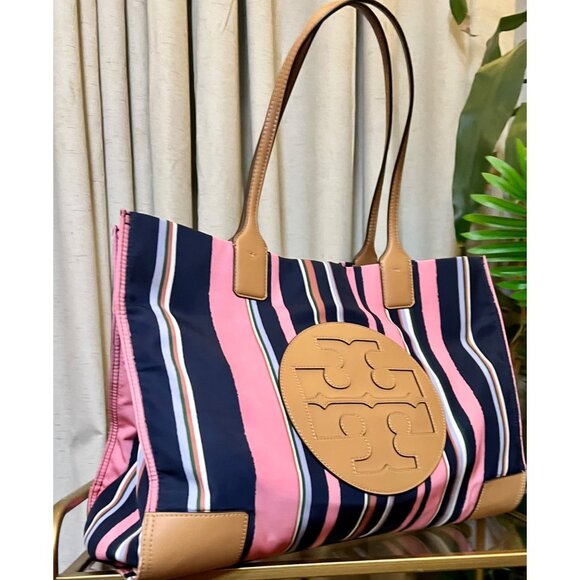 Tory Burch Multi Striped Ella Tote - Picture 6 of 10